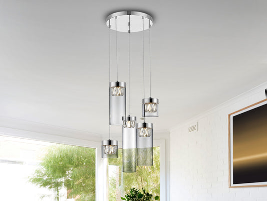 LAMPE 5L  AVA  CHROME Ø43