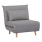 Marlow Canapé-lit - Canapé-lit, gris, pied naturel, HN17