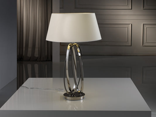 LAMPE TABLE 1L   OVALOS   NIQUEL