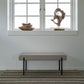 Banc Swindon - Banc, sable avec pieds noirs, 1x36x42,5 cm, HN123