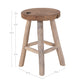 Tabouret Badia - Tabouret en bois de teck, nature à 4 pieds, Ø3x45 cm
