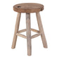 Tabouret Badia - Tabouret en bois de teck, nature à 4 pieds, Ø3x45 cm