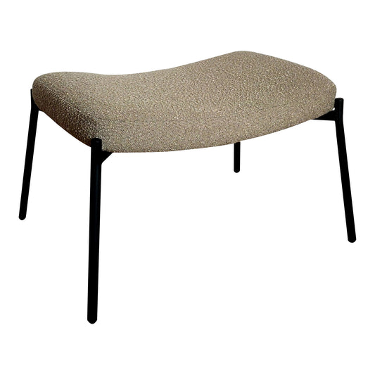 Repose-pieds Glasgow - Repose-pieds en bouclé, marron avec pieds noirs, HN1233