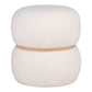 Milford Pouf - Pouf en bouclé, blanc, Ø38x41 cm