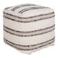 Bally Pouf - Pouf, tissé main, ivoire/charbon, 4x4x4 cm