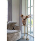 Salo Table d'appoint - Table d'appoint en laiton et marbre Ø25x54 cm