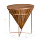 Hapur Coffee Table - Table basse, bois de manguier naturel Ø45x45 cm