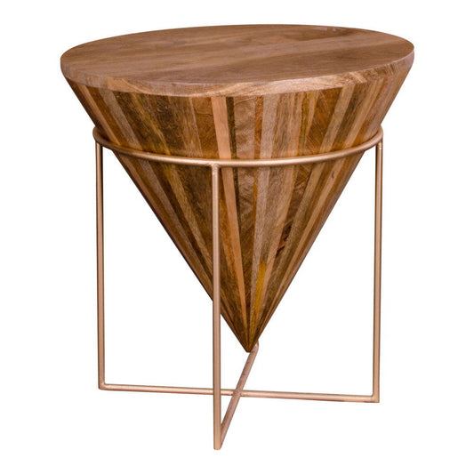 Hapur Coffee Table - Table basse, bois de manguier naturel Ø45x45 cm