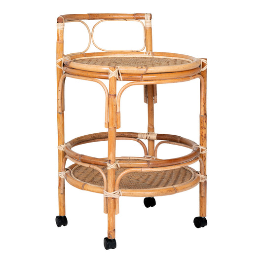 Table d'appoint Zaragoza - Table d'appoint en rotin, nature, 55x55x87 cm