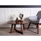 Hellerup Coffee Table - Table basse, placage noyer ø75x36 cm