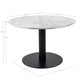 Bolzano Coffee Table - Table basse, plateau aspect marbre, blanc, base noire ø7x45cm