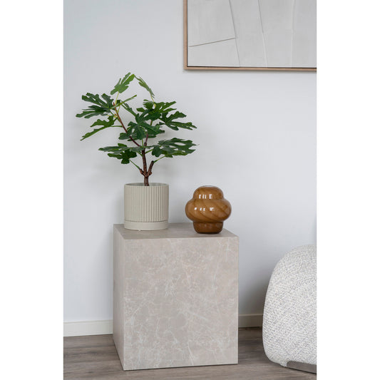 Table d'appoint Prague - Table d'appoint, aspect marbre, beige 4x4x45 cm