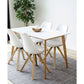 Vojens Dining Table - Table à manger, blanc et naturel 7x12xh75 cm