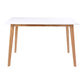 Vojens Dining Table - Table à manger, blanc et naturel 7x12xh75 cm