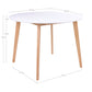 Vojens Dining Table - Table à manger, blanc et naturel ø15x75 cm