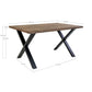 Table à manger Toulon - Table à manger, chêne huilé fumé avec bord ondulé, préparée pour rallonge 95x14x75 cm