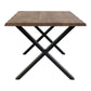 Table à manger Toulon - Table à manger, chêne huilé fumé avec bord ondulé, préparée pour rallonge 1x3x75 cm