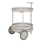 Beja Bar Dessert - Chariot de bar, acier, gris froid, 2 étagères 4x49,5x61 cm