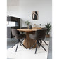 Osaka Dining Table - Table à manger, placage chêne, naturel, incl. deux plaques d'extension ø12x12-16-2x75 cm