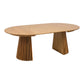 Osaka Dining Table - Table à manger, placage chêne, naturel, incl. deux plaques d'extension ø12x12-16-2x75 cm