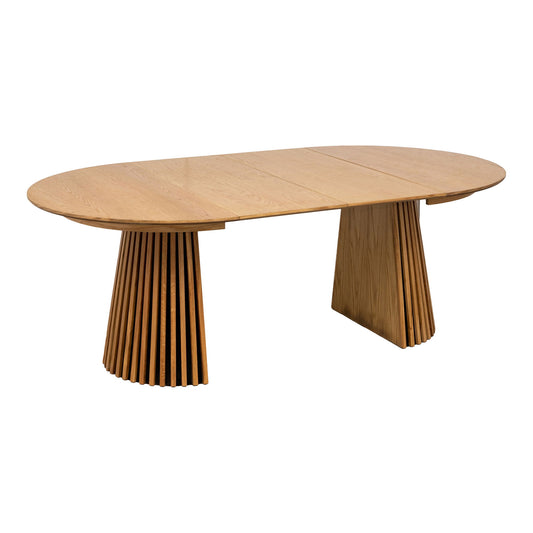 Osaka Dining Table - Table à manger, placage chêne, naturel, incl. deux plaques d'extension ø12x12-16-2x75 cm