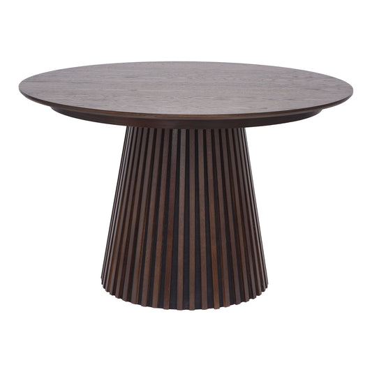 Osaka Dining Table - Table à manger, placage chêne, fumé, incl. deux plaques d'extension ø12x12-16-2x75 cm