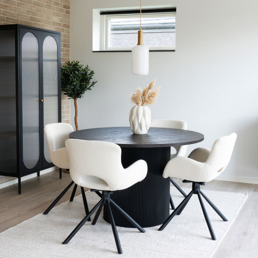 Boavista Dining Table - Table à manger, marron foncé ø12x75 cm