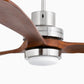 VENTILATEUR DE PLAFOND LANTAU INOX ET NOYER - XL Ø168 cm