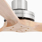 VENTILATEUR DE PLAFOND LANTAU INOX ET BOIS DE PIN - XL Ø168 cm