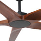 VENTILATEUR DE PLAFOND BIGWOOD NOIR ET BOIS NOYER - XXL Ø240cm