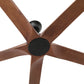 VENTILATEUR DE PLAFOND BIGWOOD NOIR ET BOIS NOYER - XXL Ø240cm