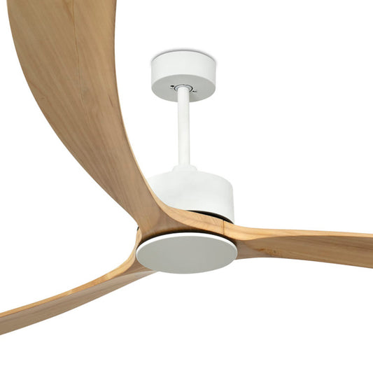 VENTILATEUR DE PLAFOND KAUAI BLANC ET BOIS DE PIN - XXL Ø233 cm
