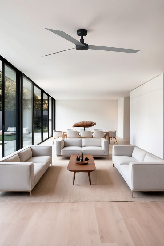 VENTILATEUR DE PLAFOND CRUISER NOIR ET ALUMINIUM - XL Ø160 cm