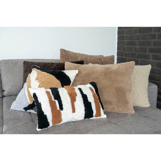 Coussin Tavira - Coussin, bouclé marron 45x6 cm