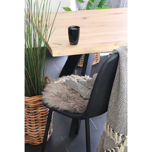 Assise en peau d'agneau - Assise en peau d'agneau, champignon, Ø35 cm