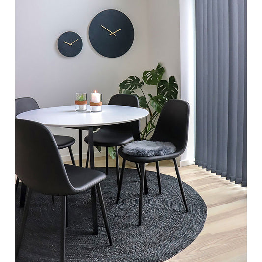 Assise en cuir d'agneau - Assise en cuir d'agneau, gris, Ø35 cm