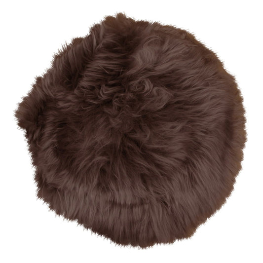 Assise en peau d'agneau - Assise en peau d'agneau, marron, Ø35 cm