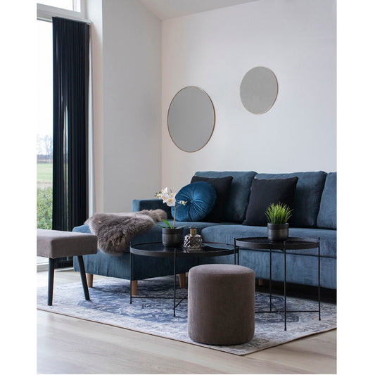 Jersey Mirror - Miroir, acier, aspect laiton, ø4 cm