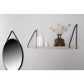 Arnhem Shelf - Etagère, étagère en bois naturel, cadre noir 65x17 cm
