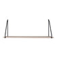 Arnhem Shelf - Etagère, étagère en bois naturel, cadre noir 65x17 cm