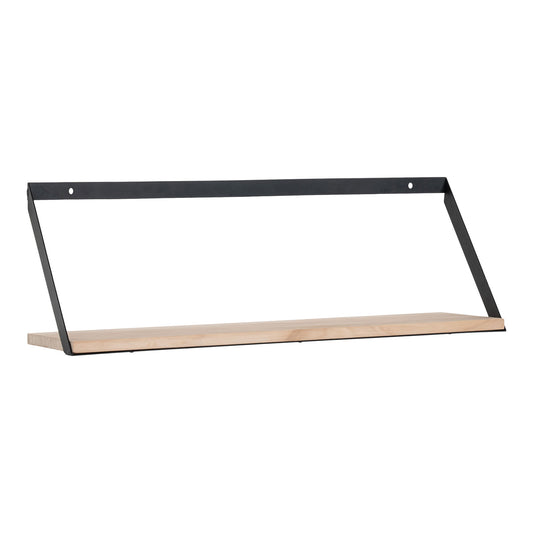 Basel Shelf - Etagère murale, acier, pinède 55x14x18 cm