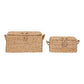 Bogra Baskets - Paniers, jonc de mer/métal, naturel, lot de 2