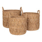 Krabi Baskets - Paniers, joncs de mer, naturels, lot de 3