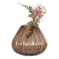Vase - Vase, verre soufflé bouche, marron, ø2x16 cm