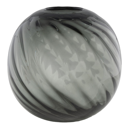 Vase - Vase, verre soufflé bouche, gris, ø2x19 cm