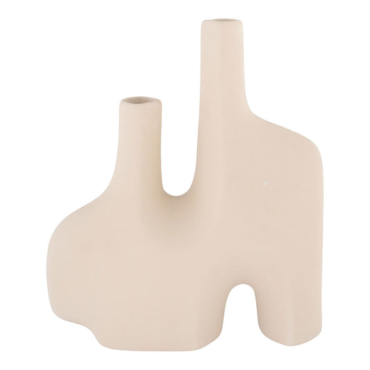 Vase - Vase, céramique, sable, 23,5x8x27 cm