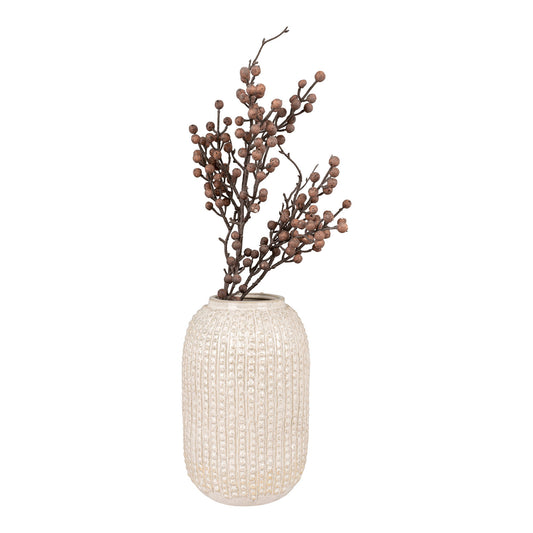 Vase - Vase, céramique, beige, ø16x25,5 cm