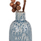 Vase - Vase, céramique, bleu, ø12x26 cm