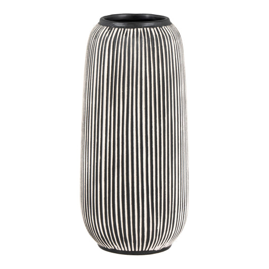 Vase - Vase, céramique, noir/blanc, ø9,5x2 cm