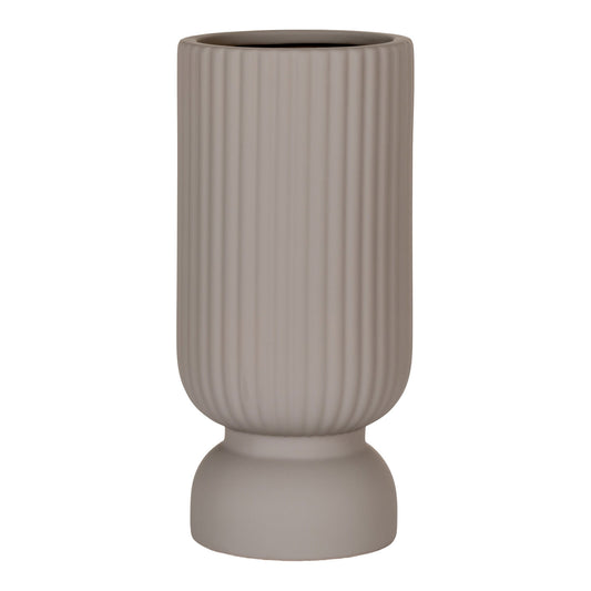Vase - Vase, céramique, gris, ø12x25,5 cm